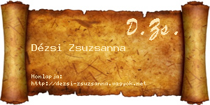 Dézsi Zsuzsanna névjegykártya